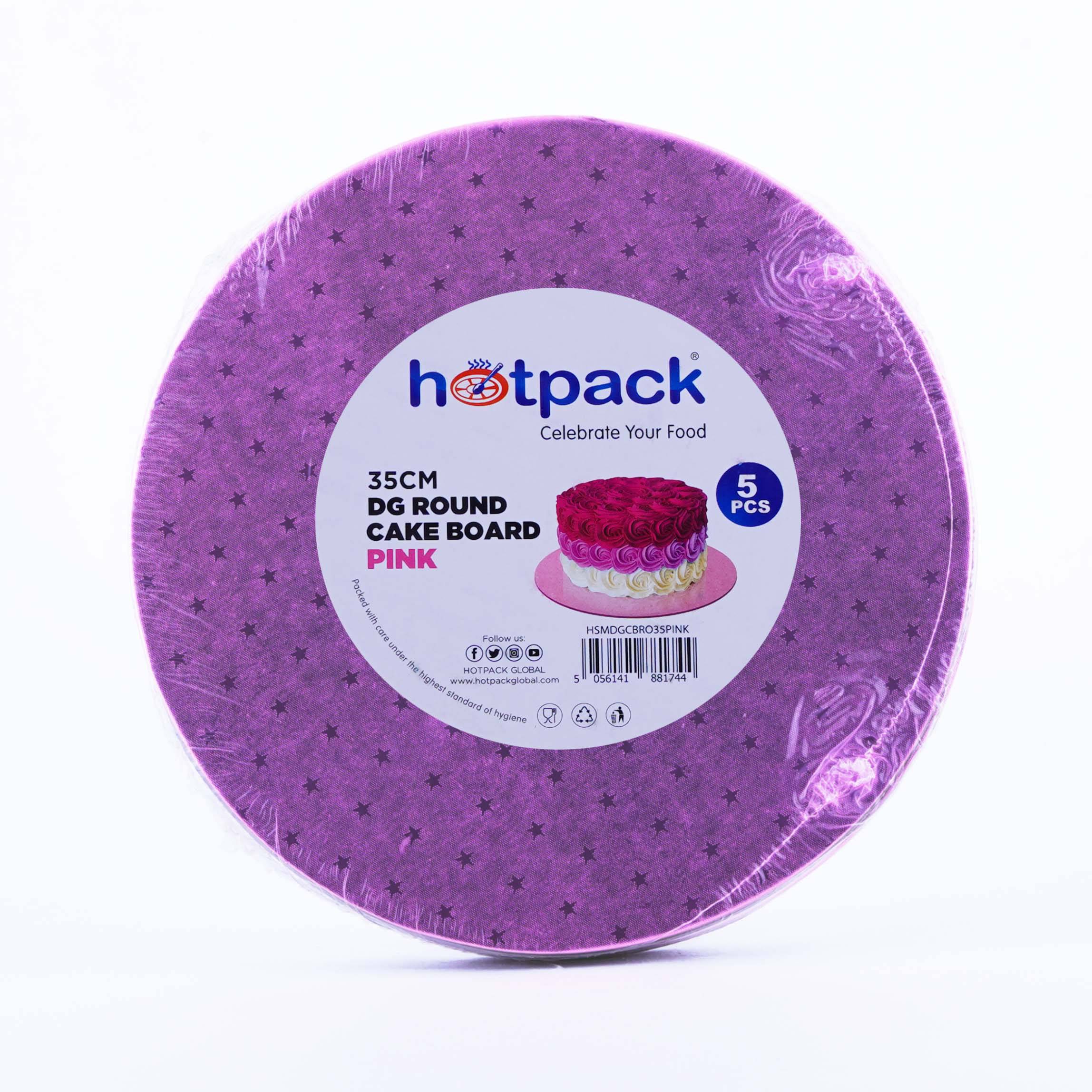 Pink Round Cake Board 5 Pieces - Hotpack Oman