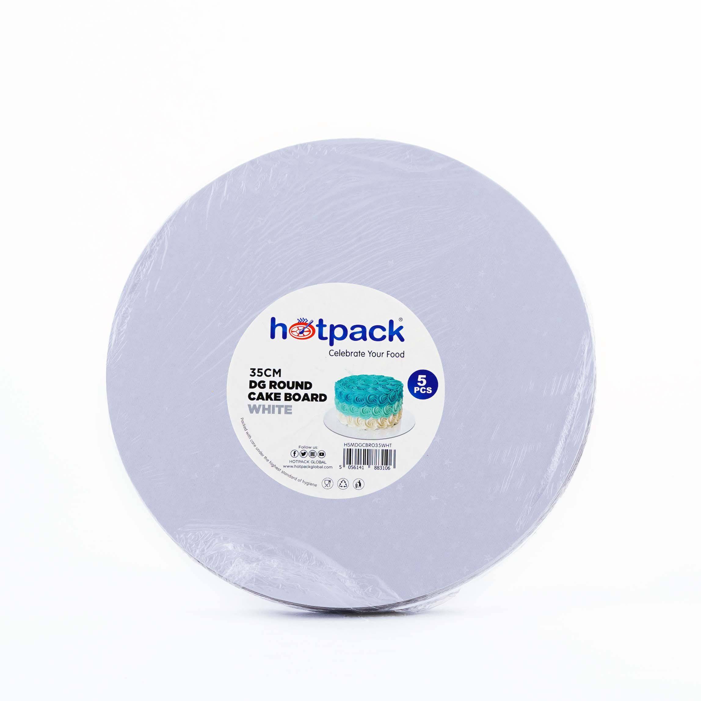 White Round Cake Board 5 Pieces - Hotpack Oman