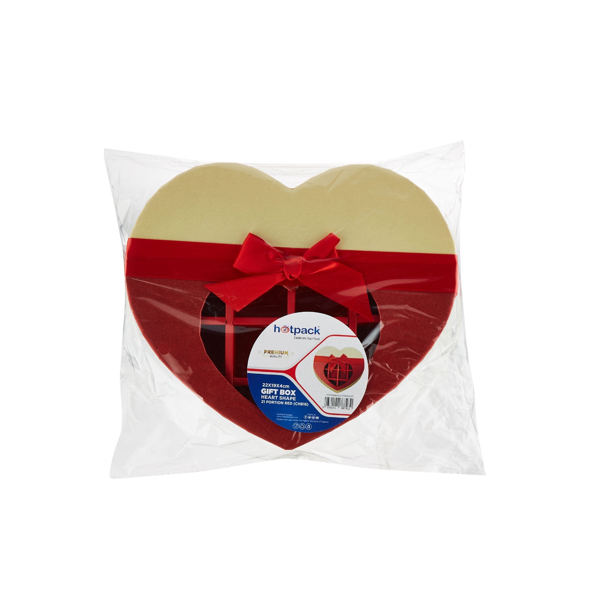 Chocolate Gift Box Heart Shape 21 Division - 1 Piece - Hotpack Oman