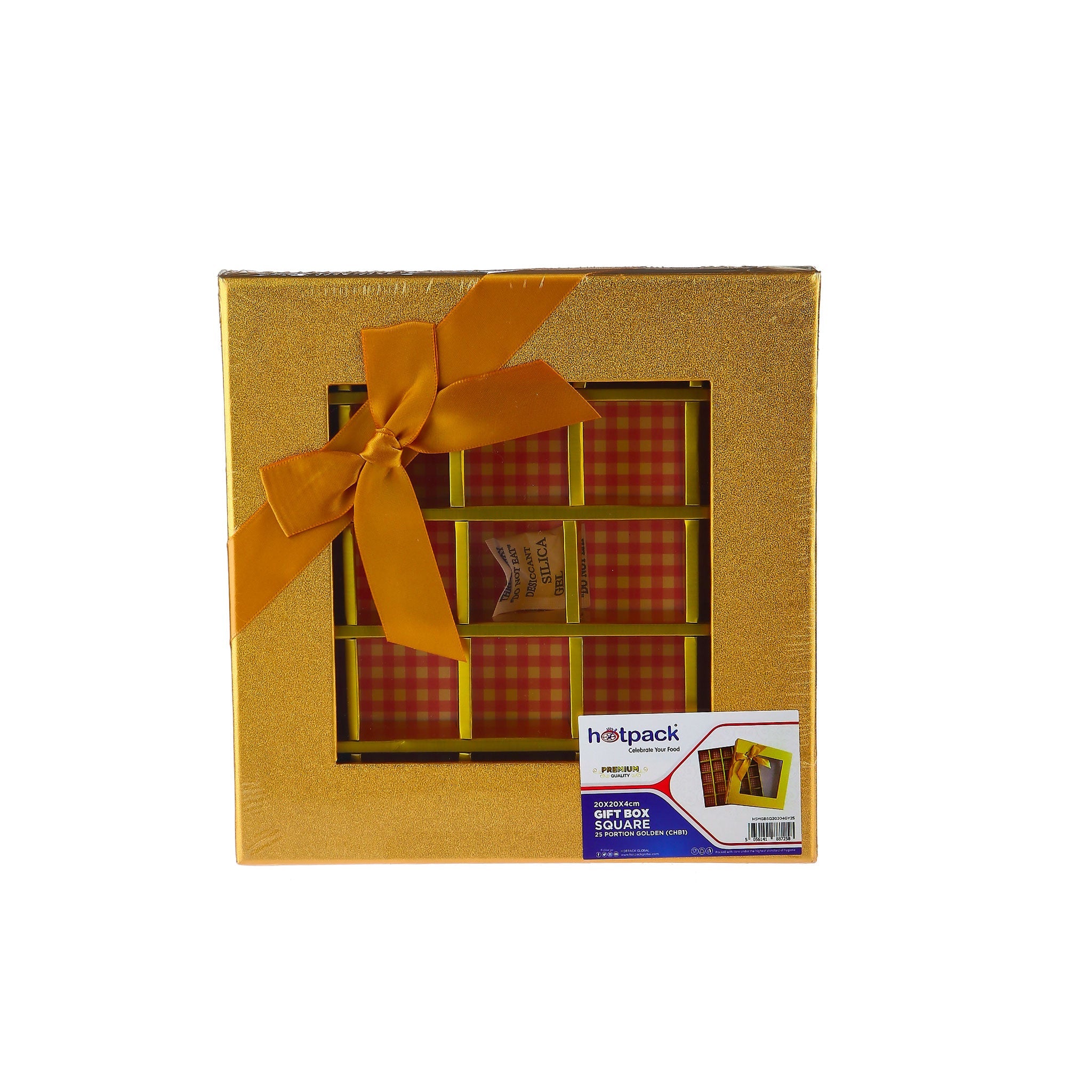 Square Chocolate Gift Box 25 Divison - 1 Piece - Hotpack Oman