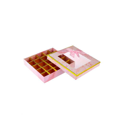 Square Chocolate Gift Box 25 Divison - 1 Piece - Hotpack Oman