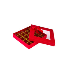 Square Chocolate Gift Box 25 Divison - 1 Piece - Hotpack Oman