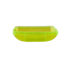 Premium Square Deep Neon Green Plate 6 Pieces - Hotpack Oman