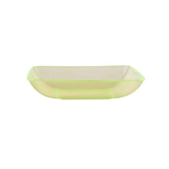 Premium Square Deep Neon Green Plate 6 Pieces - Hotpack Oman