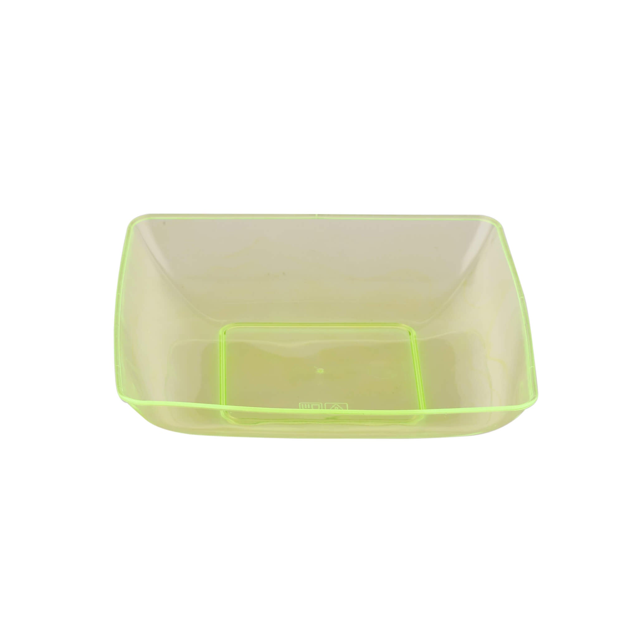 Premium Square Deep Neon Green Plate 6 Pieces - Hotpack Oman