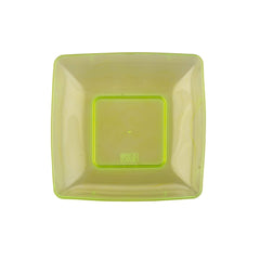 Premium Square Deep Neon Green Plate 6 Pieces - Hotpack Oman