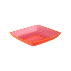 Premium Square Deep Neon orange Plate 6 Pieces - Hotpack Oman