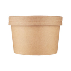 32 Oz Kraft Paper Noodle Bowl with Kraft Lid 250 Pieces - Hotpack Global