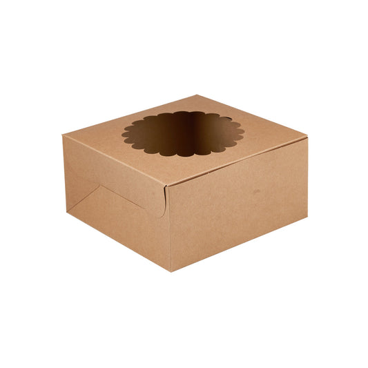 Kraft Cake Box Round With Window 