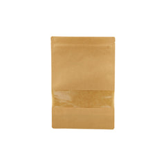 Kraft Resealable Paper Bag With Window