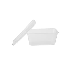 Clear Rectangular Microwavable Container 1000 Ml