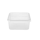 Clear Rectangle Microwavable takeaway food packaging Container 2000ml - Hotpack Oman
