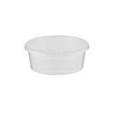 Round Clear Microwavable Container 250ml with lid - Hotpack Oman