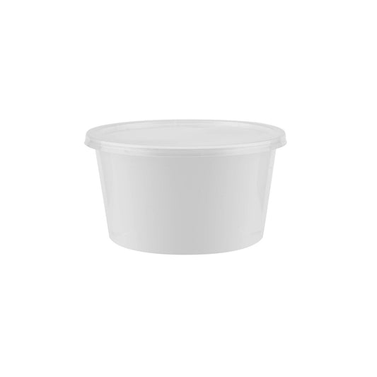 White Round Microwavable Container 500 Pieces - Hotpack Oman