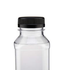 Plastic Square Bottle with Black Cap 330ml - Hotpack Oman