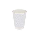 White Ripple Paper Cups - Hotpack UAE