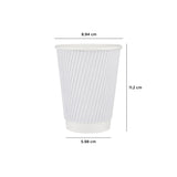 White Ripple Paper Cups - Hotpack UAE