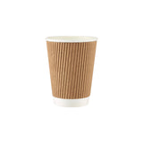 Kraft Ripple Paper Cups - Hotpack UAE