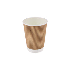 Kraft Ripple Paper Cups - Hotpack UAE