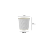 4 Oz White Ripple Paper Cups 1000 Pieces - Hotpack UAE