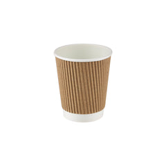 Kraft Ripple Paper Cups - Hotpack UAE