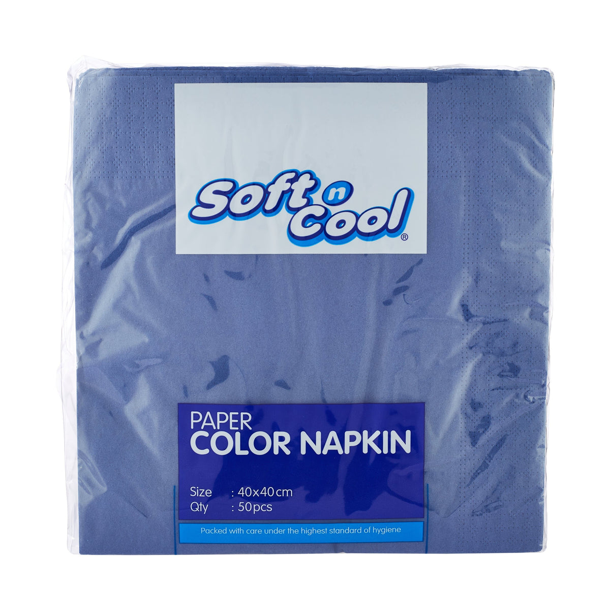 Blue Napkin 40 X 40 Cm 50 Pieces X 24 Packets - Hotpack Oman