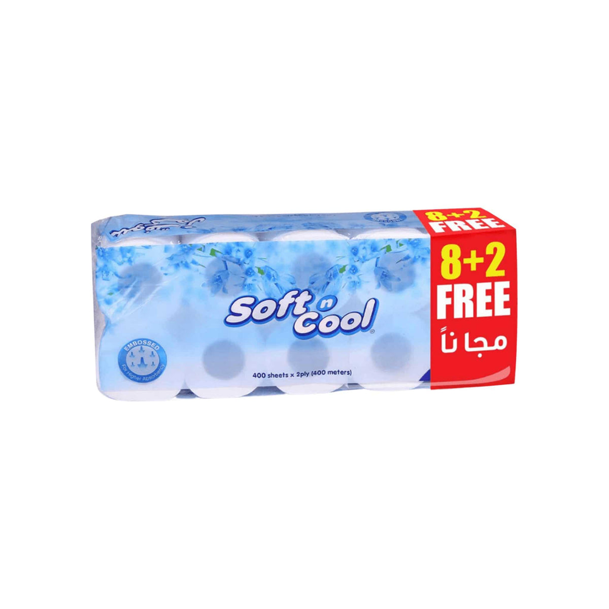 10 Rolls Soft N Cool Toilet Rolls 400 Sheets X 2 Ply