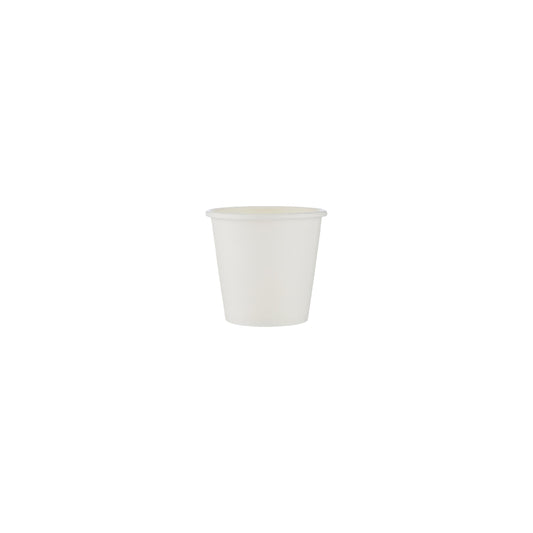 White Single Wall Qahwa Paper Cups 2.5 Oz