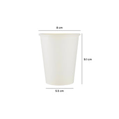 1000 Pieces 8 Oz Heavy Duty White Single Wall Paper Cups